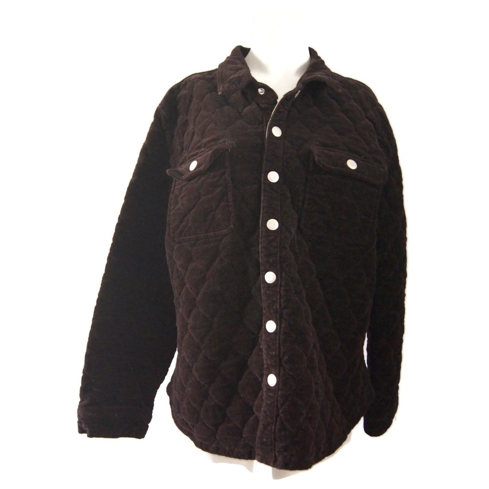 Crest Jeans Women's Jacket Size 1XL Quilted Brown Plaid Lining
